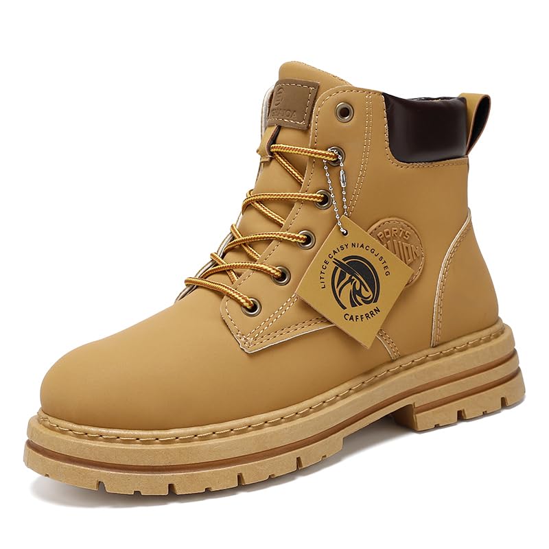 [DZXZ] バイクシューズ メンズ ライディングブーツ 厚底 ライダーブーツ ハイカット オートバイ靴 大人用 バイク用靴 オートバイの保護靴 オートバイ用品 コンバットブーツ プロテクトシューズ 大きいサイズ 耐摩耗性 24.5~29cm (カーキ, 29.0 cm)